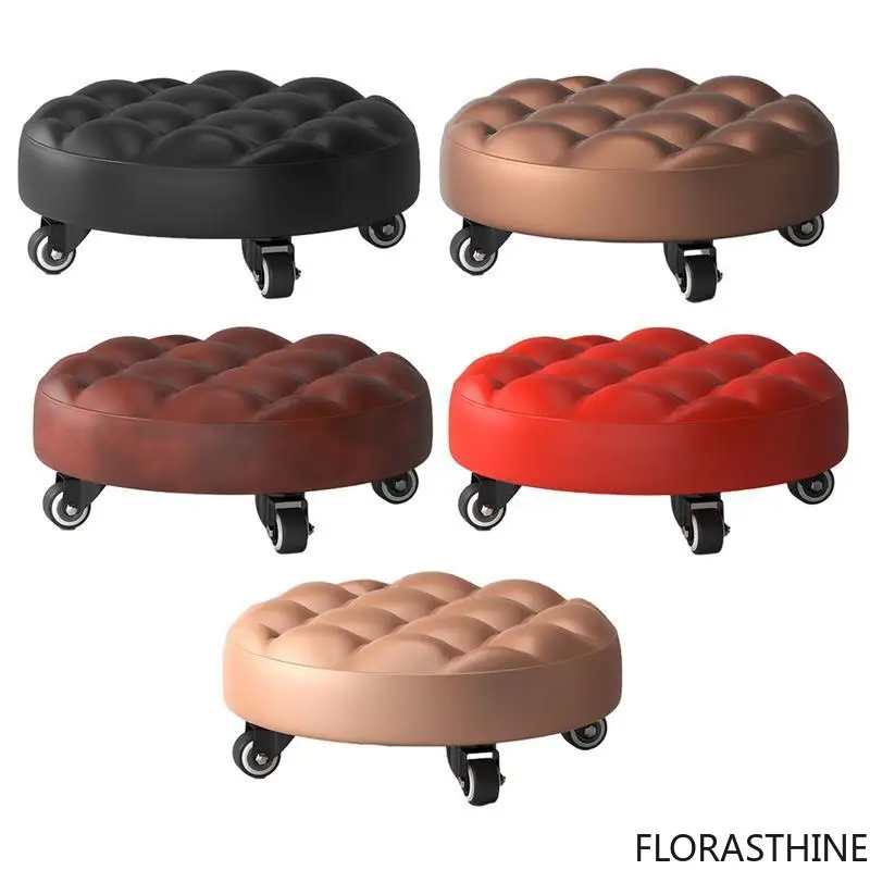 Low Floor Chairs Work Stools Work Chairs with Casters Repair Car Low Stools for Home Outdoors Garage