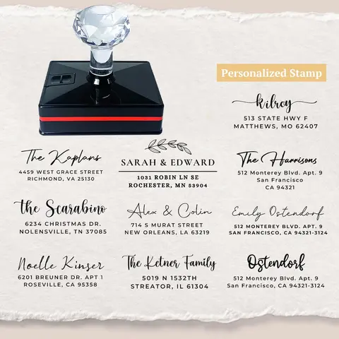 Custom Self Inking Stamp Personalized Logo Your Design Wedding Party Packaging Stamp Company Address&Name Photosensitive Stamp
