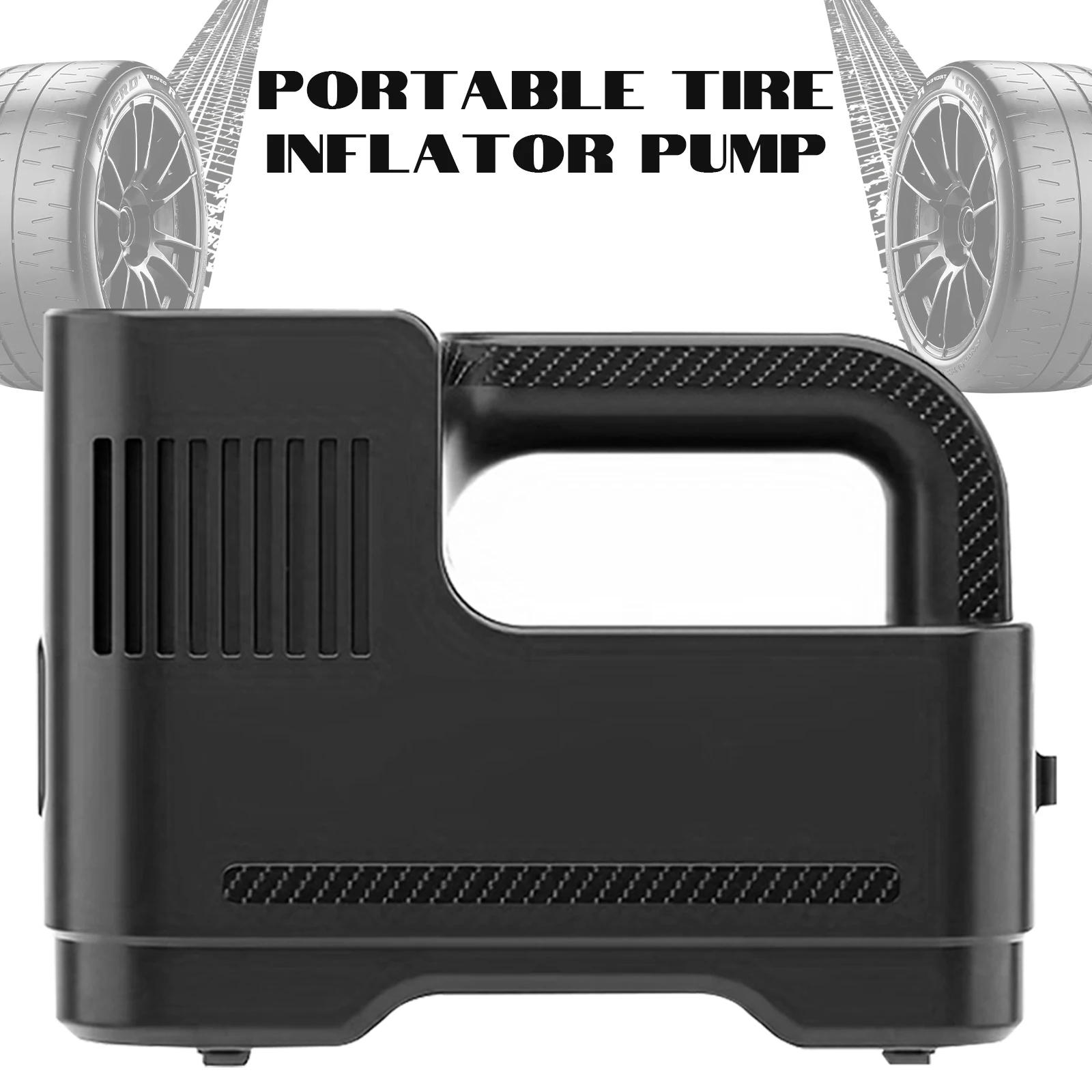 150PSI Car Air Pump with Pressure Gauge Built-In LED Light Pump Wireless Air Compressor Inflatable Pump Electric Tire Inflator