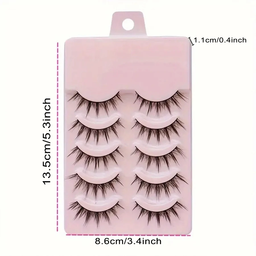 5 pairs of thick and natural sunflower false eyelashes, suitable for beginners to repeatedly use eyelashes
