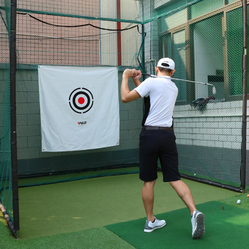 Golf Target Portable Cloth Net Personal Training Kit 150x150cm Hanging White Professional Targeting