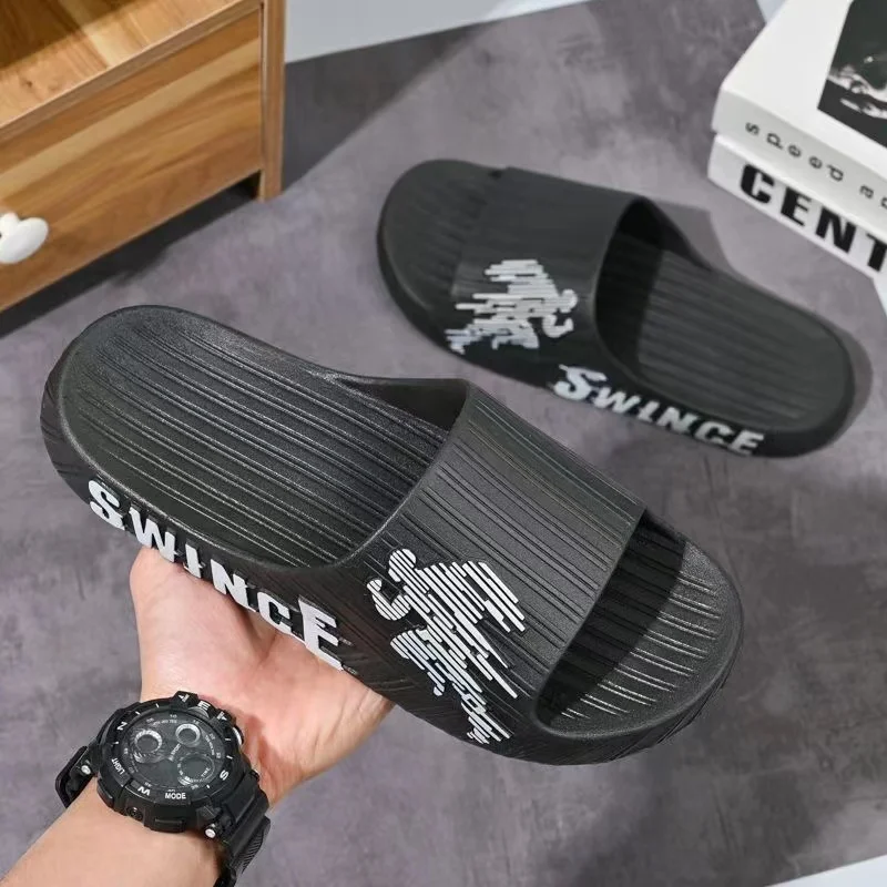 New Men's Slippers Fashion Soft Sole Non-slip PVC Flip Flops Casual Outdoor thick sole Slippers Beach Bathroom Couple Slippers