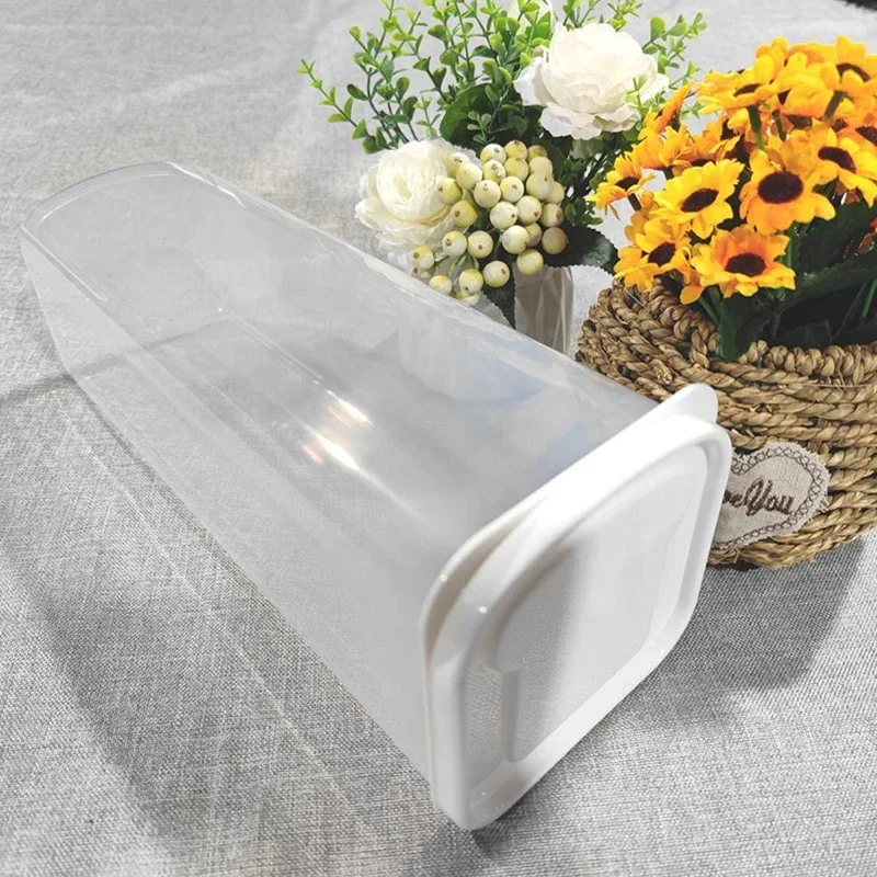 Rectangular with handle, semi transparent cake container, packaging box, dry and fresh food storage box, bread rack