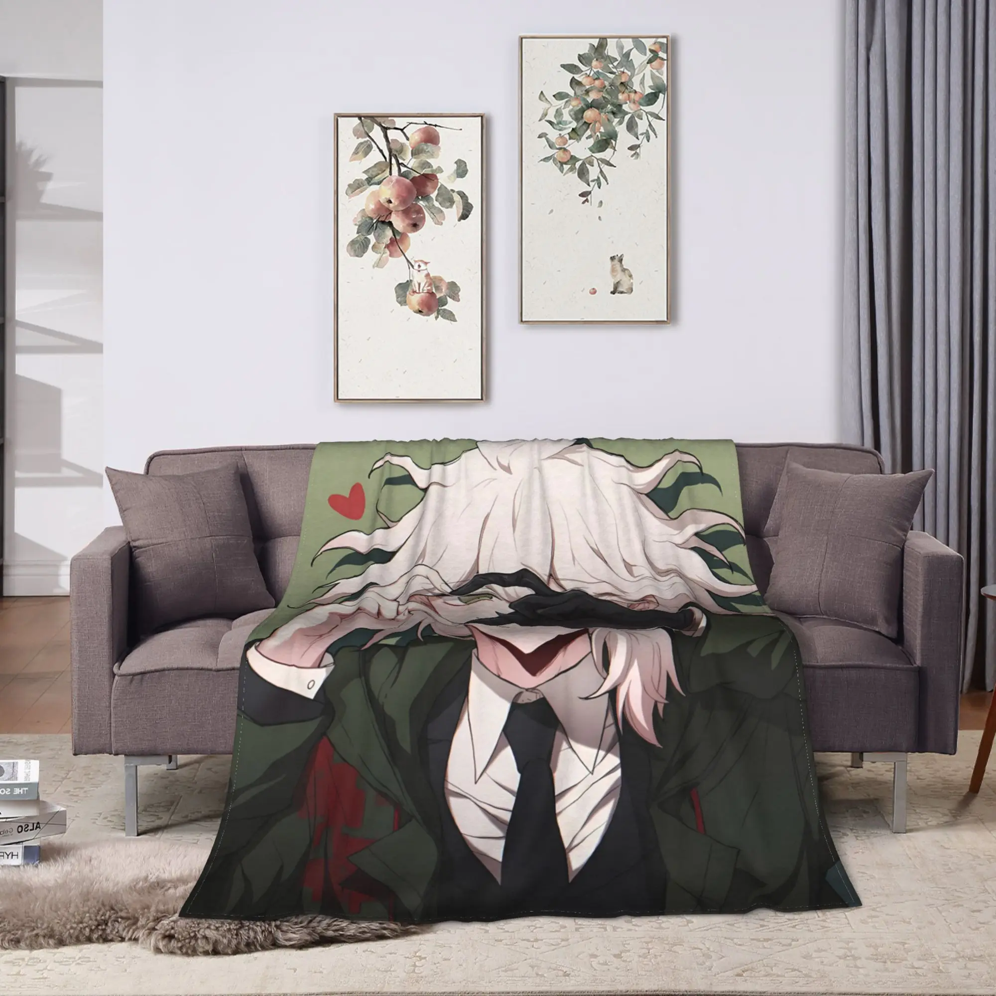 Nagito Komaeda The Ultimate Flannel Blankets  Warm Soft Throw Blanket for Home Decor Airplane Travel Bedspread Sofa Bed Cover