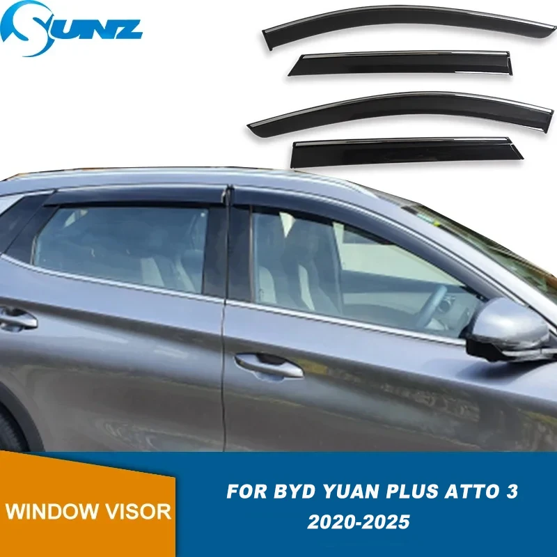 

Side Window Deflector For BYD Yuan Plus Atto 3 2021 2022 2023 2024 2025 Window Visor Awnings Shelters Sun Rain Deflector Guard