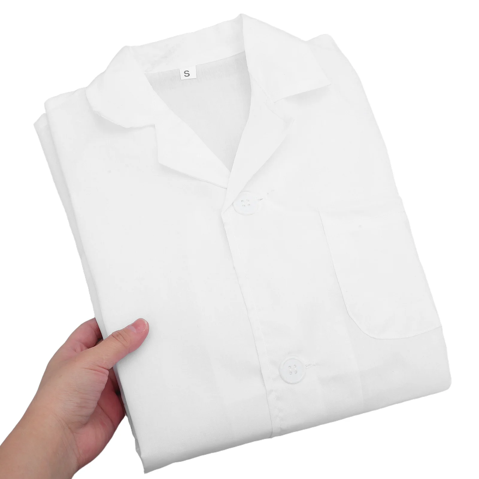 

1pc Lab Gown Cotton White Coats For Cosplay Performance Photo Shoot Small Size Doctor Costume Outfit Role Play