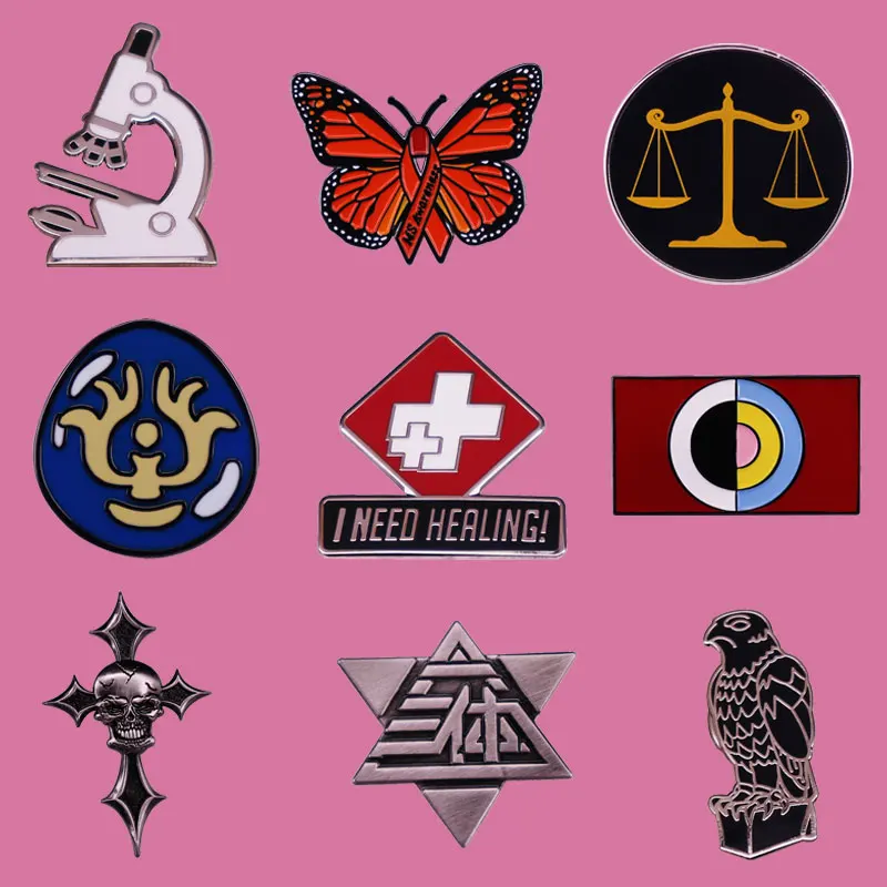 Animal Model Brooch Decoration of Tourist Souvenirs Metal Badges for Scientific Equipment Exquisite Enamel Pin Gift