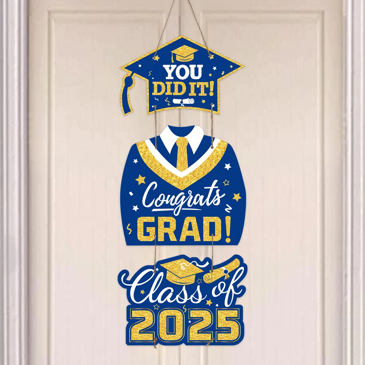 Graduations Paper Door Hanging Graduation Gown Hat Decorations Congrats Grad Party Graduation Decorations 2025 Party Supplies