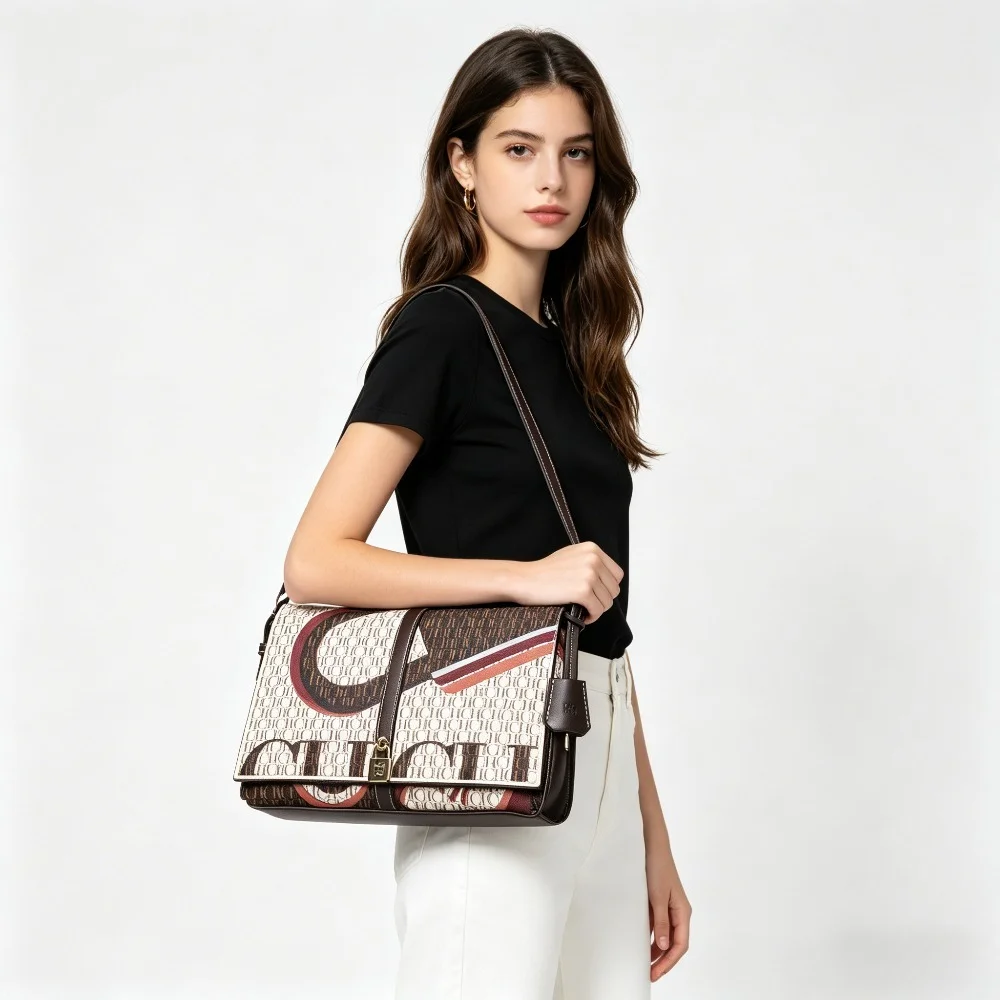 

CHHC Trendy 2026 Womens Crossbody Bags Small Square Bag Fashion Print Pattern Shoulder Bag For Ladies Stylish Purse Gift