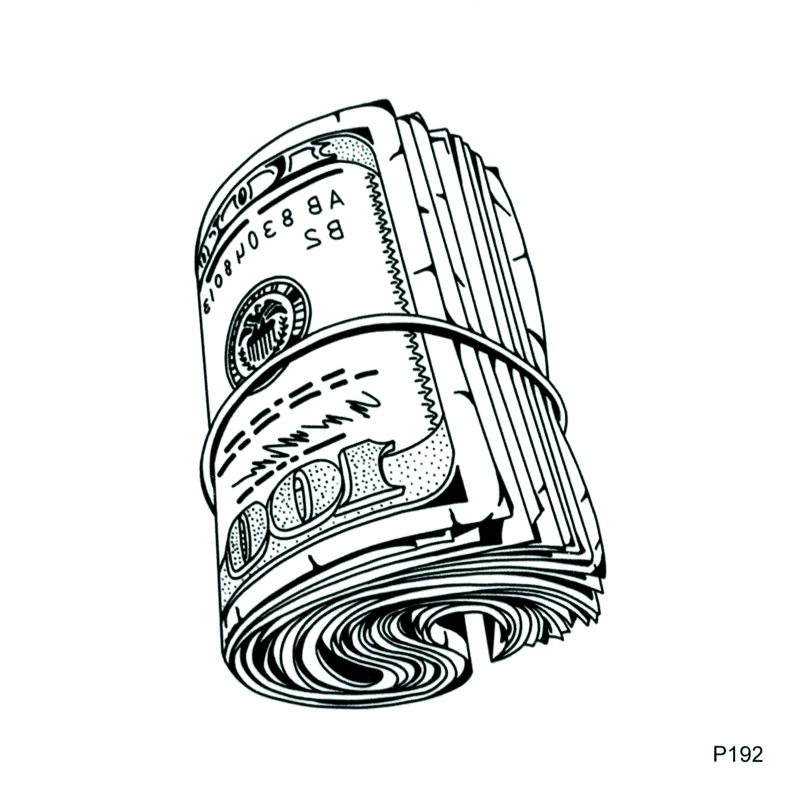 

Долларовые деньги, водонепроницаемые временные татуировки, мужские хна, поддельные татуировки, рукава, татуировки, Tatuajes Temporales, наклейки