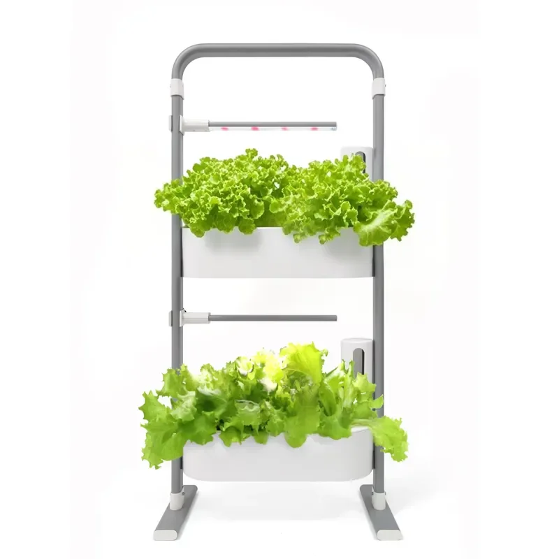 Professional Aesthetic Aluminum Alloy Hydroponic Smart Garden Planter Full Spectrum Grow Kit Eco-Friendly Floor Home Use