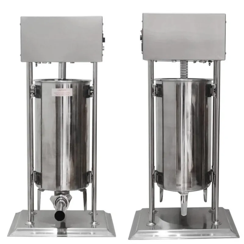 소시지 채우기 핫도그 만들기 관장약 기계, 상업용 자동 전기 스테인리스 스틸 소시지 채우기, 10L