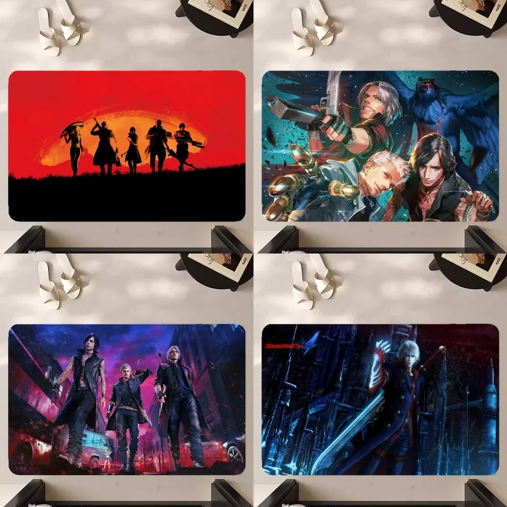 GAME D-DEVIL M-MAY CRY  Floor Mat Anti-Slip Bathroom Kitchen Bedroom Living Room Entrance Rug Home Decor