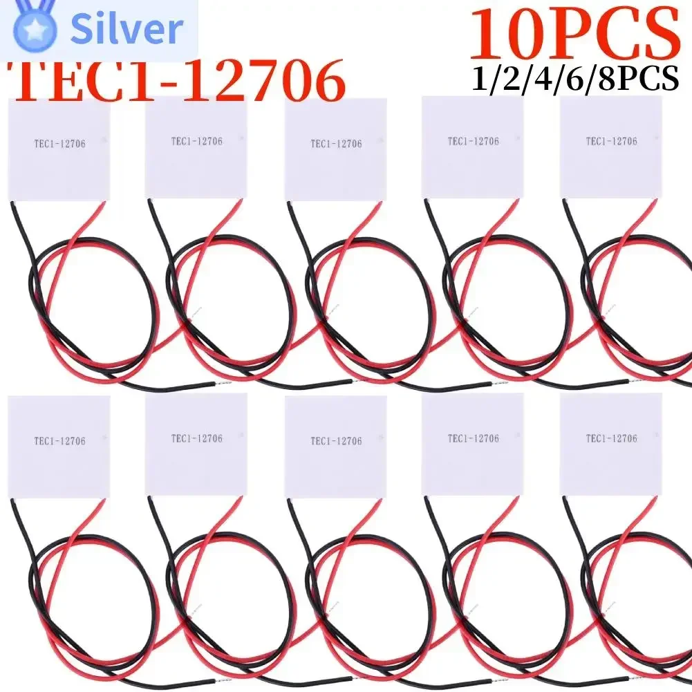 1-10 pces TEC1-12706 refrigerador termoelétrico peltier elemento módulo 65w 12v 5.8a módulo de placa para resfriamento para geração de energia
