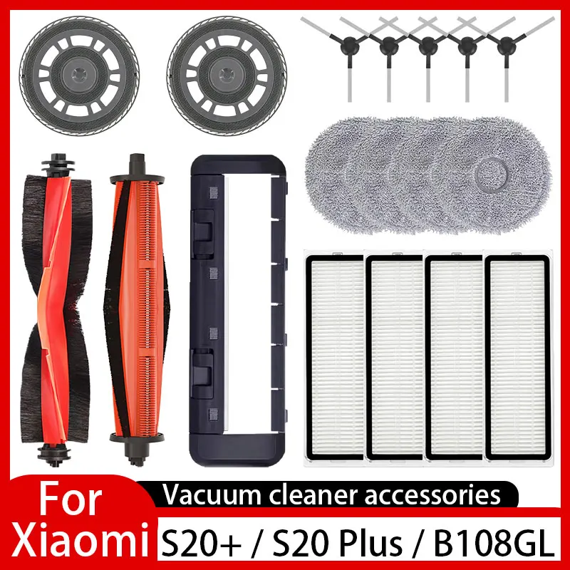 Voor Xiaomi Robot Vacuüm S20 + / B108GL / B108CN / B113CN Onderdelen Accessoires Belangrijkste Zijborstel Hepa Filter Mop doek Vervanging