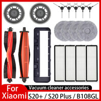 For Xiaomi Robot Vacuum S20+ / B108GL / B108CN / B113CN Parts Accessories Main Side Brush Hepa Filter Mop Cloth Replacement