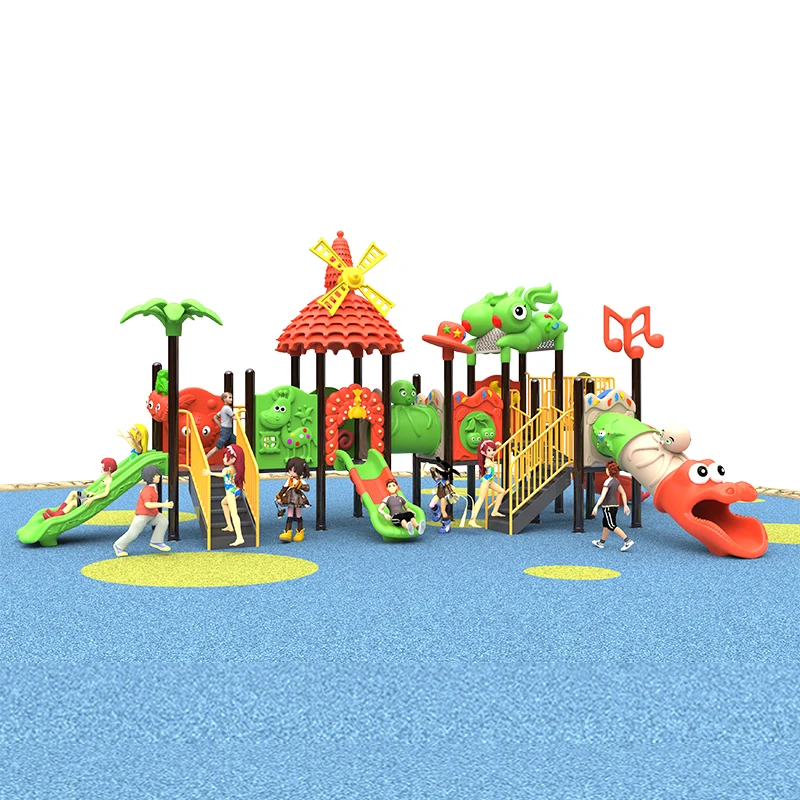 Wholesale children outdoor playground equipment swing set children slide custom large outdoor plastic slide