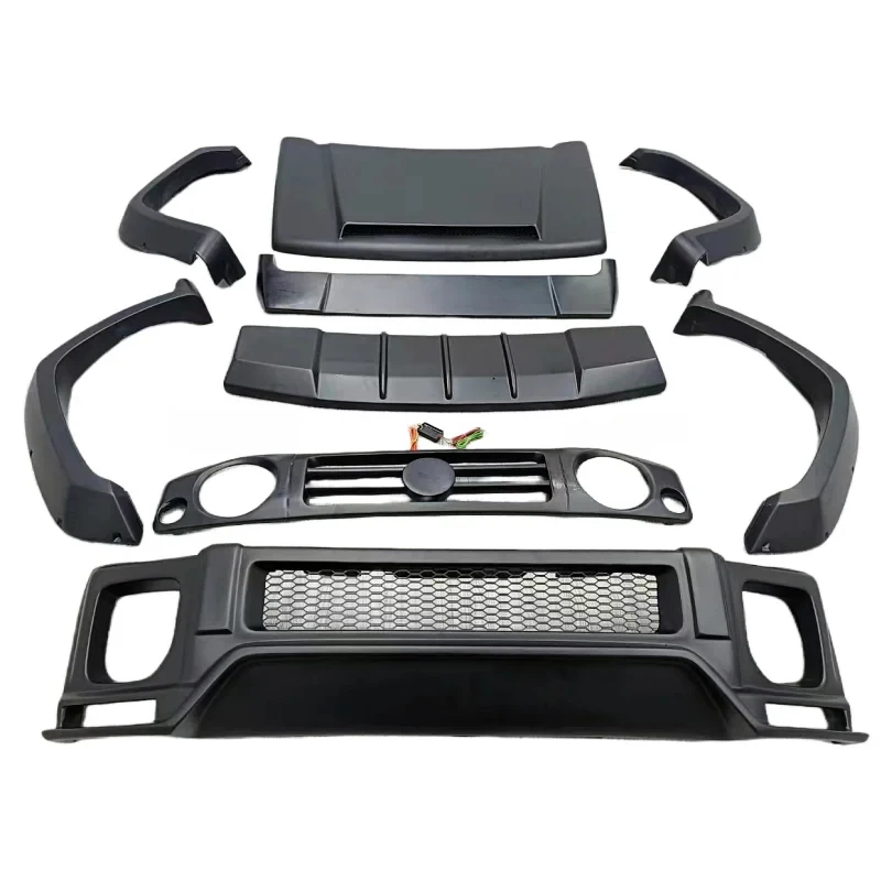 Jim Body Kit: Resin-Primed Front and Rear Bumpers, Widebody Flares, and Rear Spoiler