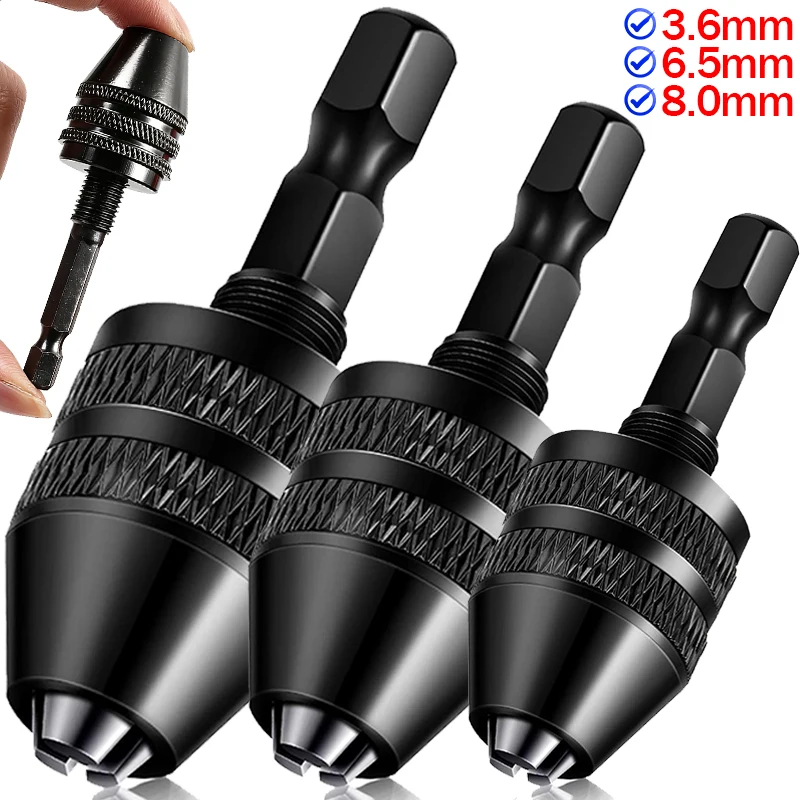 

Шестигранный патрон для электродрели, трехкулачковый быстрозажимной патрон для электроинструментов, адаптер для ударного шуруповерта, насадки