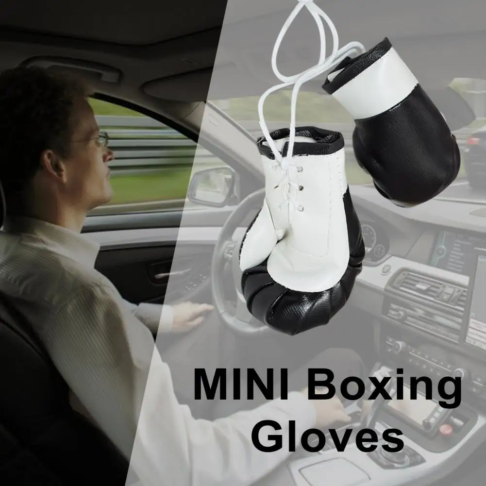 1 Pair Mini Boxing Gloves Car Pendant Solid Color Miniature Punching Gloves Home Wall Hanging Decoration Ornaments Car Interior