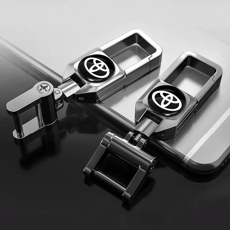 1 pçs 3d metal chaveiro do carro acessórios decorativos para toyota corolla camry rav4 yaris hilux prius proda sequoia bens de automóveis