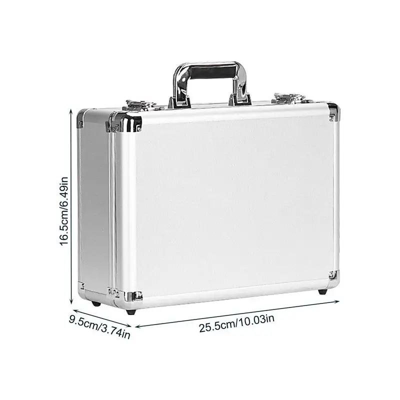 Aluminum Travel Instrument Organizer Suitcase Case Portable Alloy Toolbox Storage Storage Insurance Documents Hardware Equipment