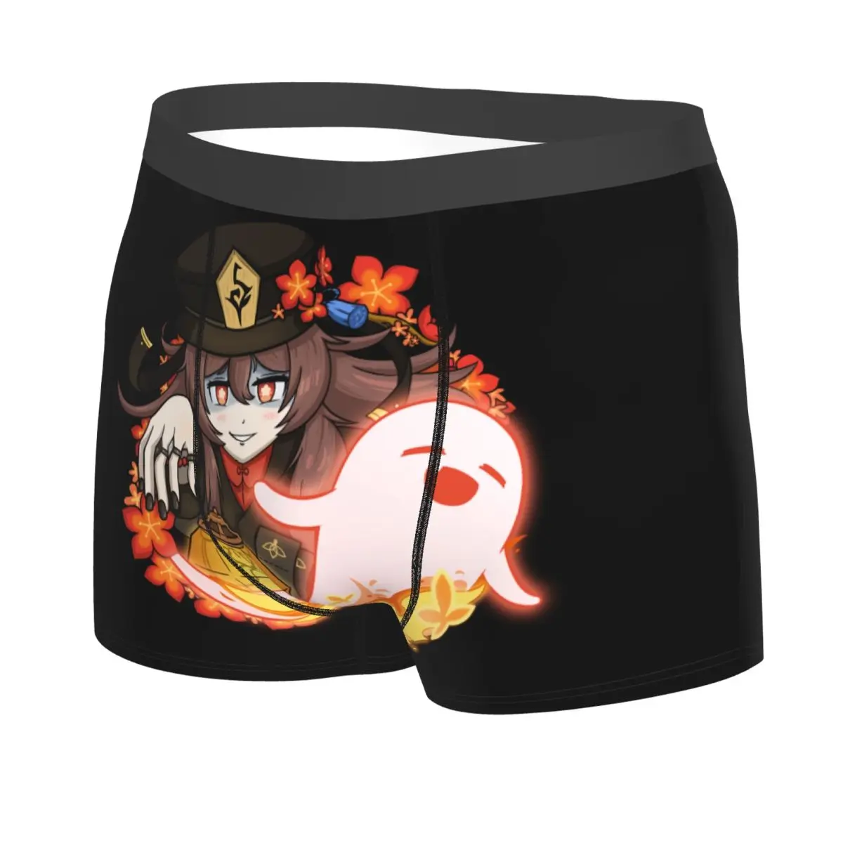 Hu Tao Ghost Genshin Impact Underwear Men Sexy Printed Custom Spirit Soother Boxer Shorts Panties