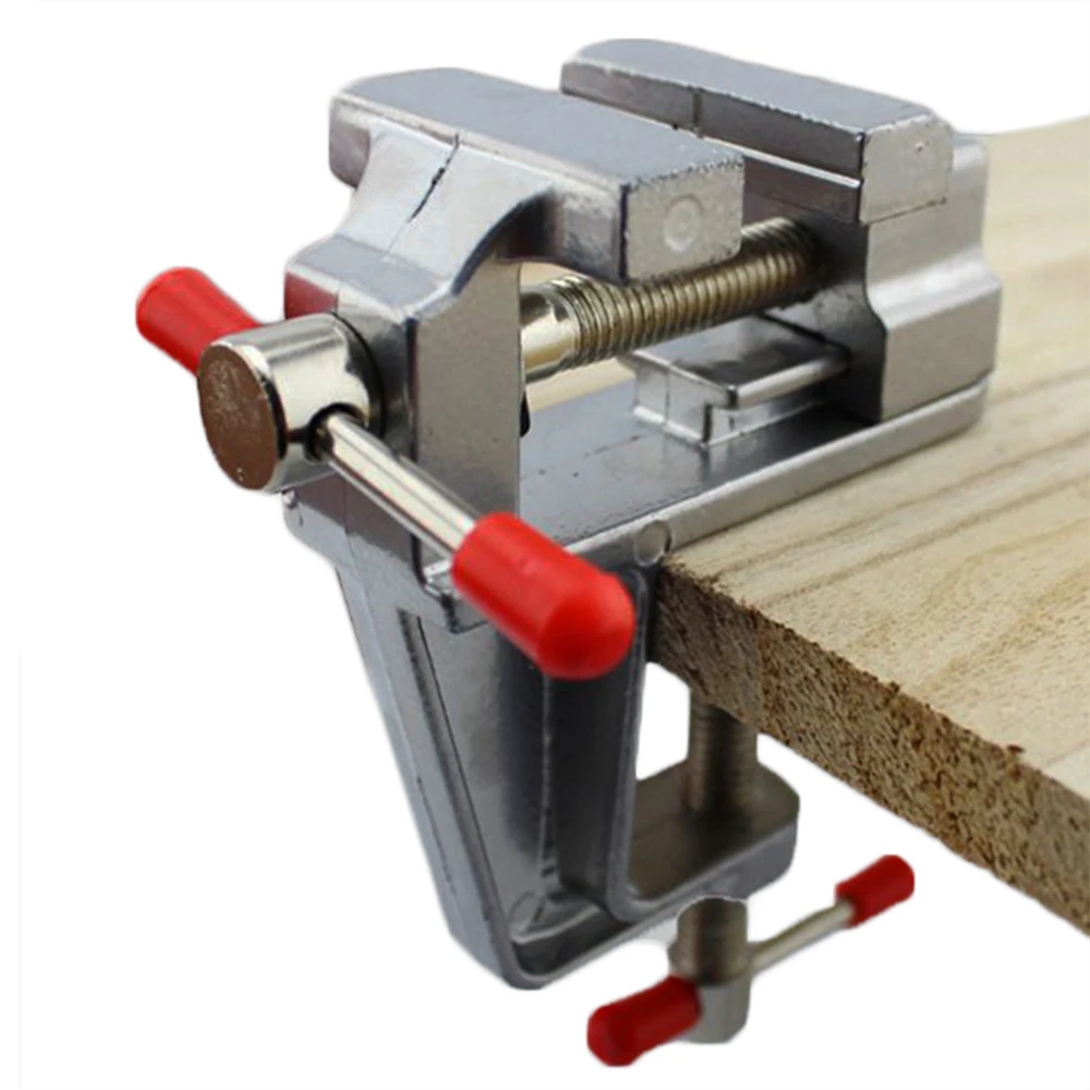

3.5" Aluminum Miniature Small Clamp Table Bench Vise Tool Vice Small Table Clip Micro Clip Parallel Table Flat Vise