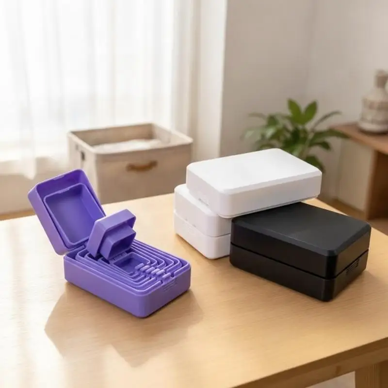 Levels 6/7 Plastic Nesting Storage Boxes Durable Stackable Design For Home Office Desk Small Item Organizing