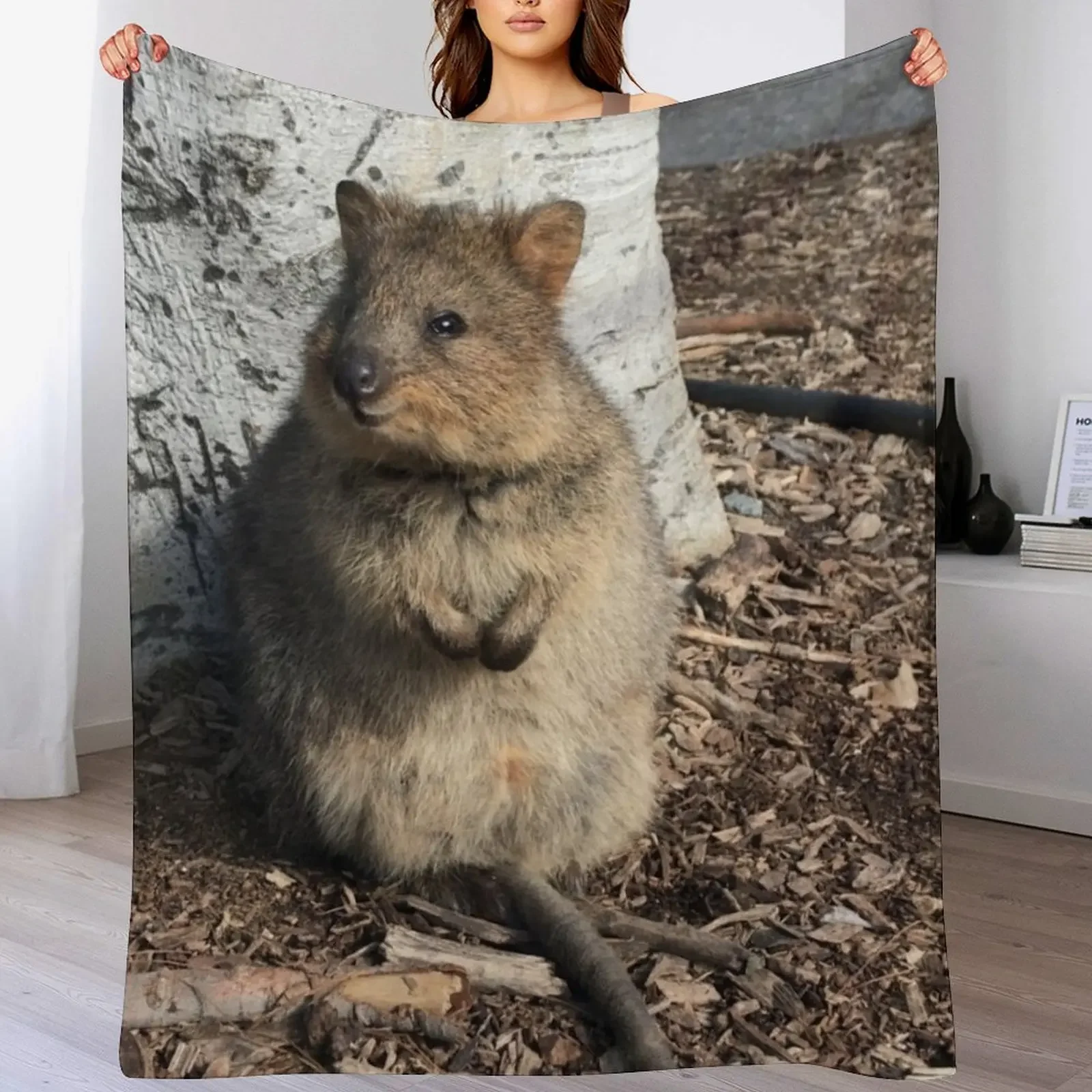 

Quokka Throw Blanket Soft Solid Color Blanket for Couch Bed