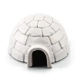 3Pcs Durable Igloo Model Fadeless Mini Igloo Fine Workmanship Mini Polar Animal Shelter Ornament  Decorative