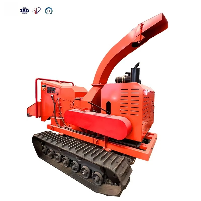 

Tracked Wood Chipper 50 Horsepower Durable New Branch Crusher for Large-scale Farm Construction Wood Crushing Motor Gear Pump