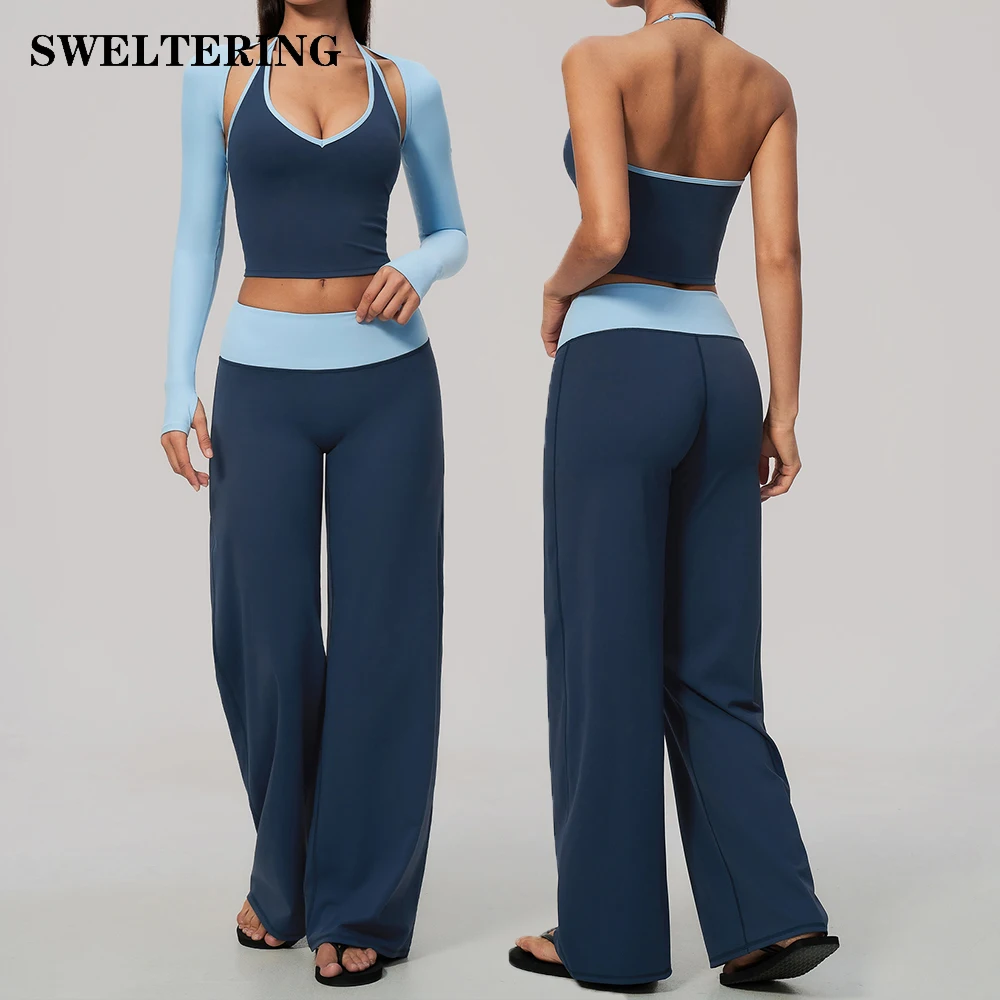 2/3PCS Yoga Suit Women's Tracksuit Sports Outfits Gym Clothes Running Workout Long Sleeve Sports Bra Athletic Wear Yoga Clothing