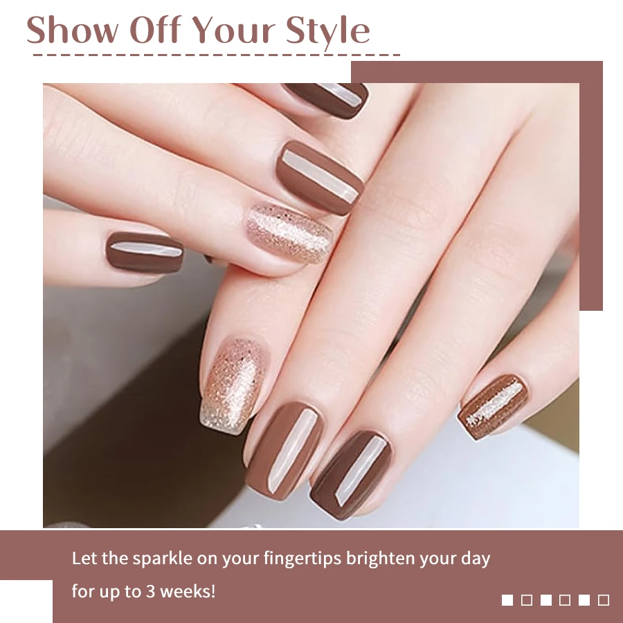 JR 6 ชิ้น 16 มิลลิลิตรเจลเล็บชุดรวมทั้งสีแดงสีชมพู Nude Gel ชุด UV LED Soak Off ภาษาโปลิชคําบ้าน DIY top coat base coat ของขวัญ