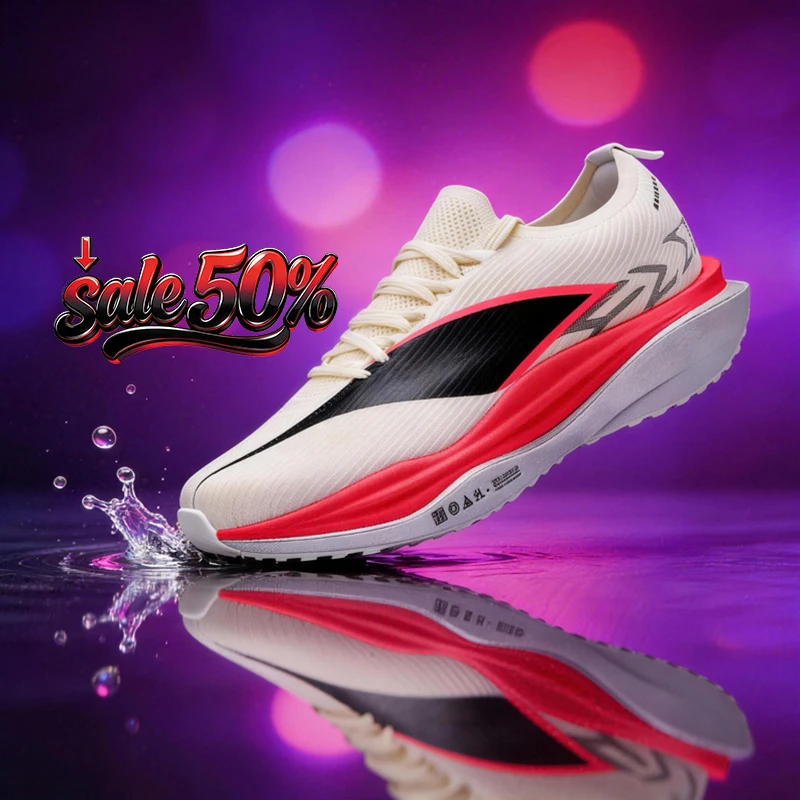 Men's Sports Shoes Full Palm Carbon Plate Running Shoes Men's and Women Marathon Racing Shock-absorbing Athletics Training Shoes