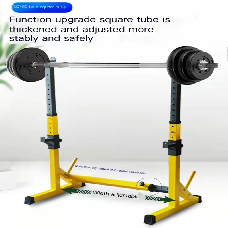 One Piece Barbell Squat Rack Stand For Adult Steel Barbell Stand Weight Lifting Adjustable Height Exercise At Home