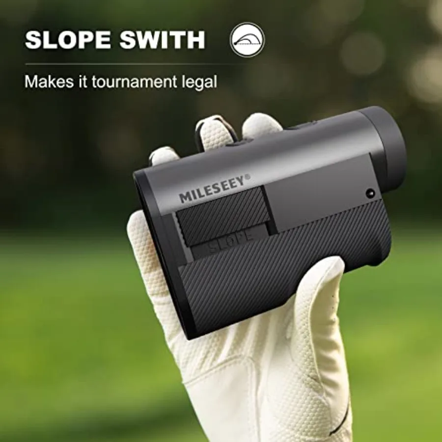 Alat Pengukur Jarak Golf dengan Slope 1100 Yard, Laser Range Finder dengan Sudut Pandang Lebar 7.5, Golf Scope Distance Finder 6X Magni