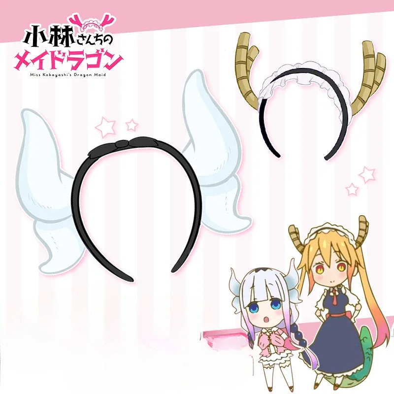 Tohru KannaKamui Jōi Elma Popular Anime Peripheral Cos Accessories Dragon Horn Bow Headband Hair Accessories Fashion Jewelry