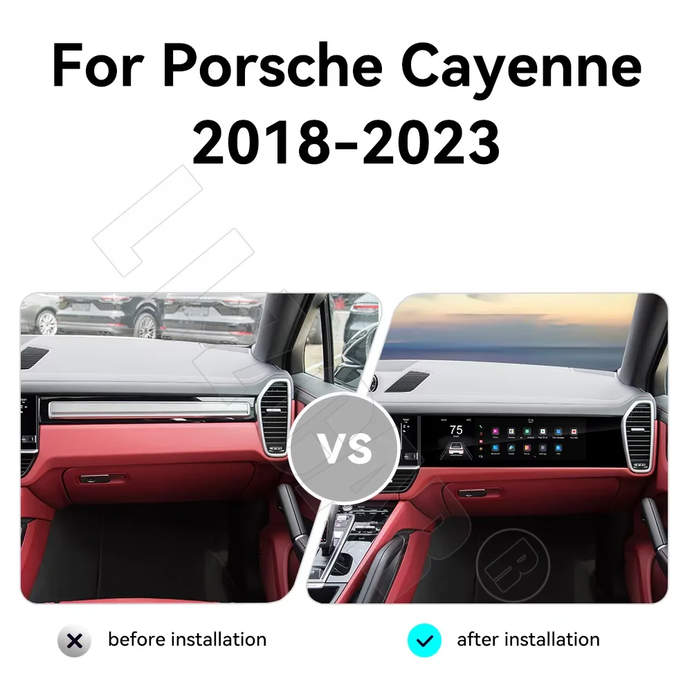 

Бесшовное обновление для Porsche Cayenne 2018-2022 Android 13.0 Плеер Беспроводной CarPlay GPS-навигация Hi-Fi Audio BT