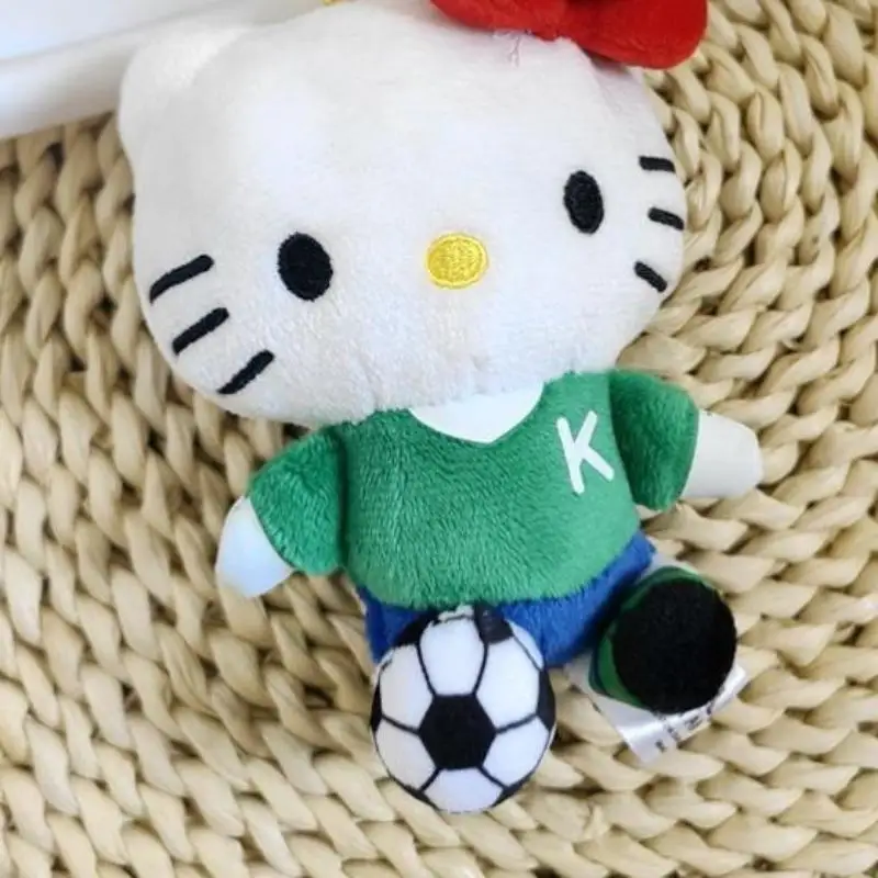 1 sztuka Uroczy Piłka Nożna KT Kot Torba Zawieszka Pluszowy Brelok Dziewczęce Miękkie Wypchane Zabawki DIY Dekoracja Prezenty dla Dzieci