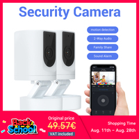 2PC Ease Life APP, Security Camera Indoor, 1080P Pet Camera, Pet Camera with Phone App, Foldable Baby Camera for Home Security,
