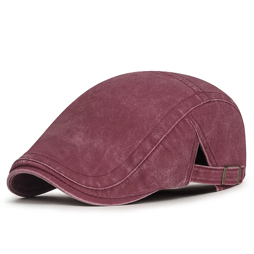 Driving Golf Retro Denim Beret Hat Cotton Adjustable Painter Hat Baker Peaked Newsboy Hat Girl