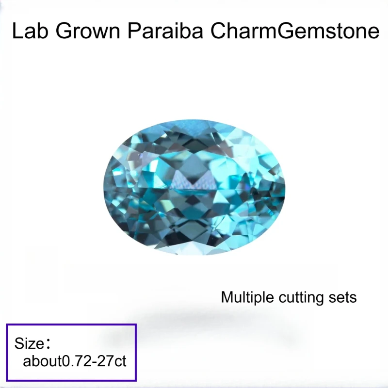

F-Lab Grown Paraiba Charm Gemstone for DIY Advanced Jewelry Making Inlay Ring Necklace Bracelet Certificate Daily Matching