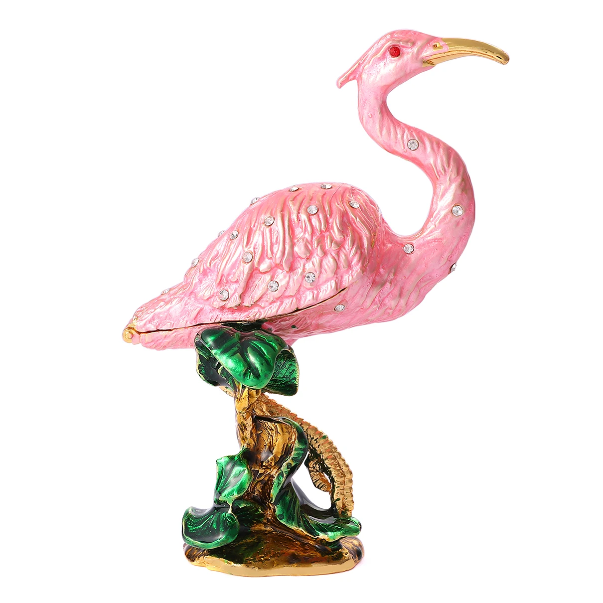 QIFU Exquisite Pink Flamingo Mascot Cases for Earring