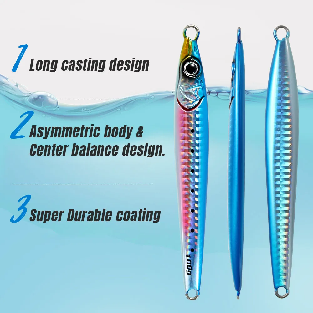JIGGING PRO Coso Jig SL 100g 120g 150g Vertical Metal Jig Fast Sinking Glow Jigging Lure Saltwater Artificial Lures - view 3