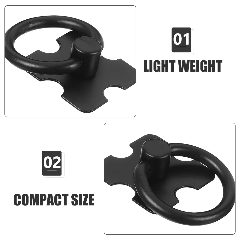 6Pcs Black Circle Metal Drawer Handles Modern Creative Cabinet Knobs for Wardrobe Dresser Cupboard Hardware Metal Drawer Handles