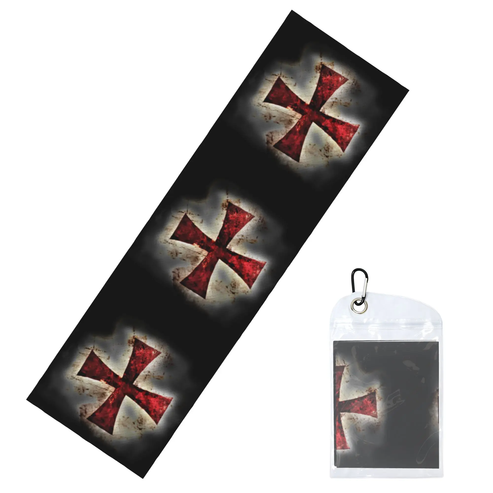 Cold Exercise Towel Templar Knight Jerusalem Cross Seal Medieval Warrior Beach Sports Towel Refreshing Sports Scarf Face Towels