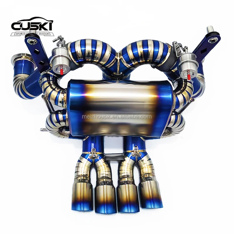 

Подходит для Lamborghini Lamborghini SVJ 6.5 2019-2023, титановый сплав, задняя выхлопная система с клапаном, модернизация выхлопной системы автомобиля