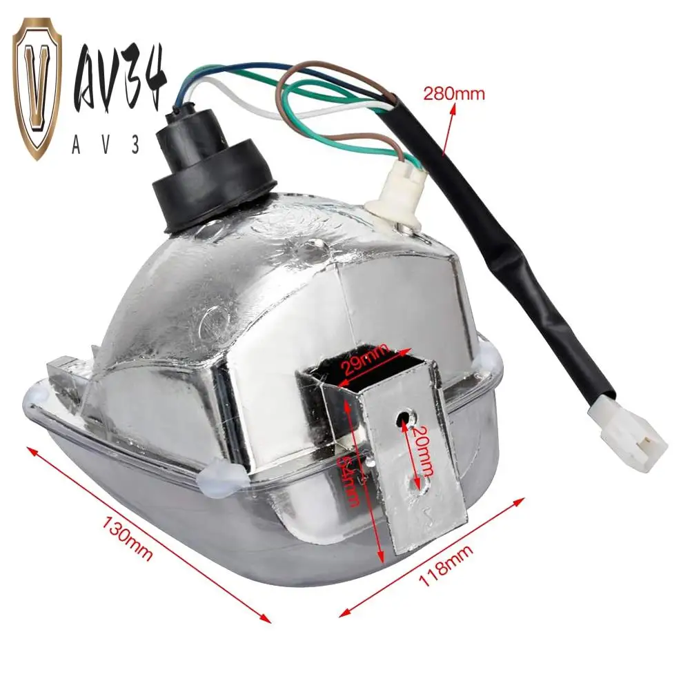 

AV34-ATV Headlight Head Light Lamp Assembly 50Cc 70Cc 90Cc 110Cc 125Cc 150Cc Taotao 4 Wheeler Accessories