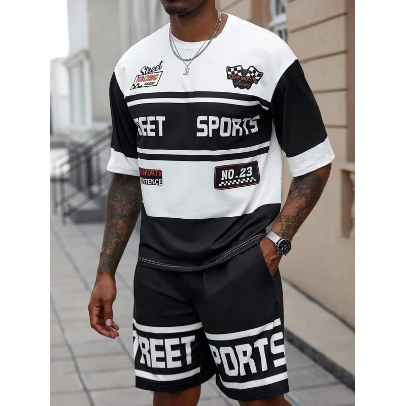 

Complete Summer Man Clothing Men's Sports Set Men's Set New Arrival Goods Mens 2 Piece Sets Free Shipping Tracksuit for Man Two